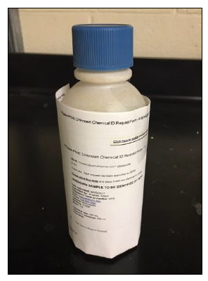 Properly Labeled Unknown Chemical